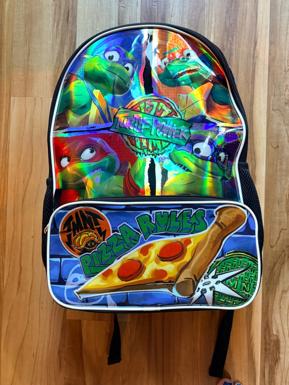 Kids Teenage Mutant Ninja Turtle Holographic Backpack - Multicolor